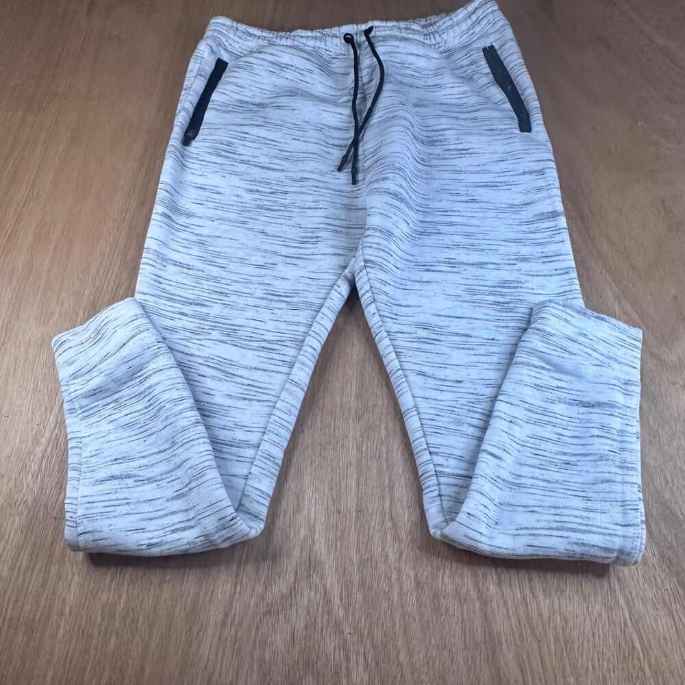Burnside Men’s XL Joggers Gray Fleece Lined Sweatpants Drawstring